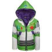 Disney Boys' Puffer Jacket - Full Zip Up Hooded Mickey Mouse, Cars and Buzz Lightyear (Sizes: 2T-7)
